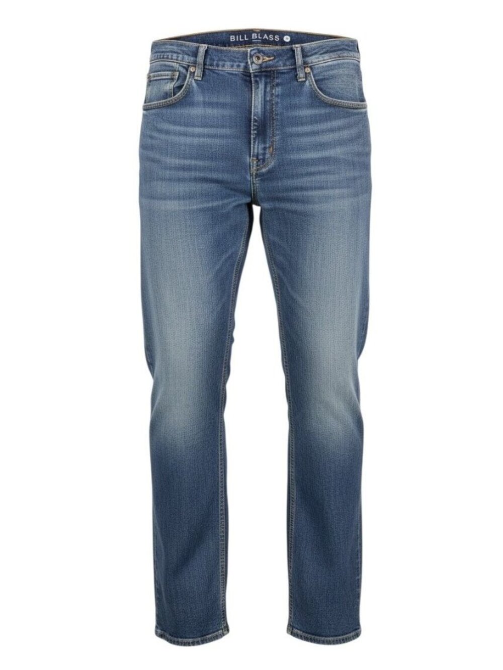 Bill Blass Mens Blue Denim Five Pocket Jeans 38x32
